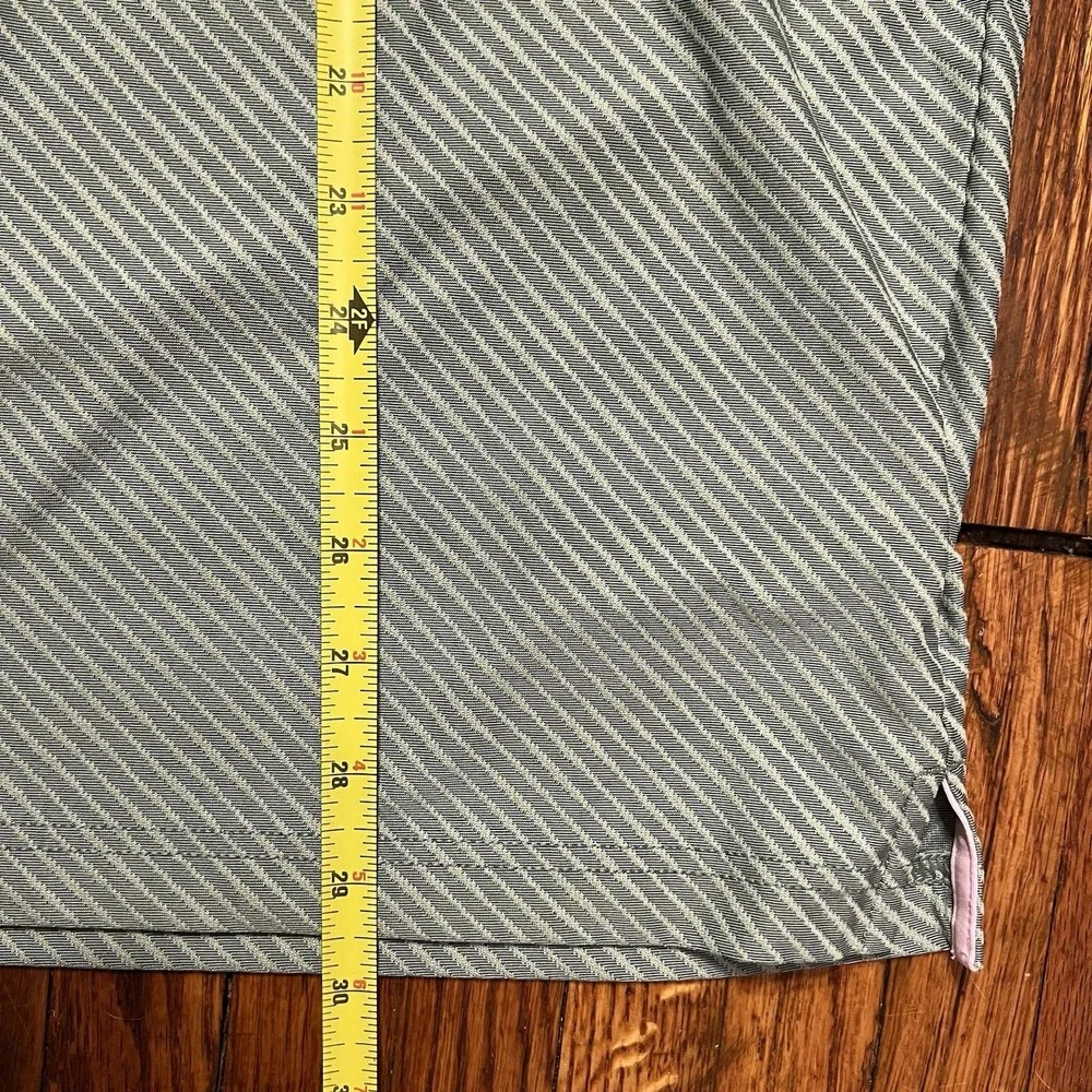 Puma Golf Arnold Palmer Polo Size Men's Large Green Striped Umbrella Polyester - Picture 9 of 11